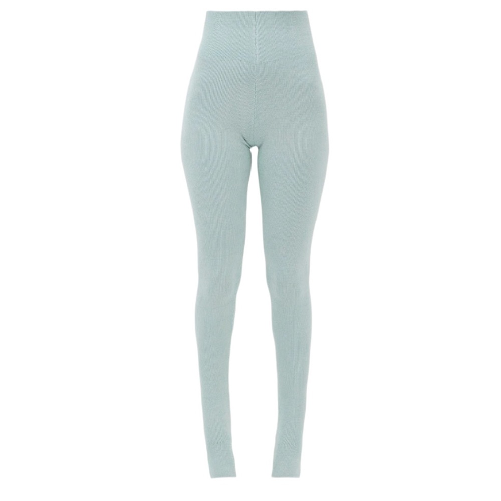 NWT Le Ore Rimini Stirrup Cuff Blue Marled Leggings Size Small - Picture 6 of 14
